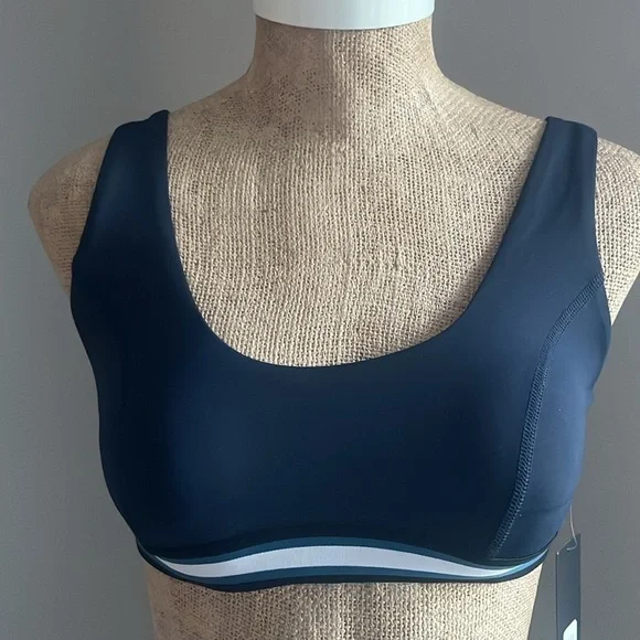 MICHI Principal Bra Deep Sea Navy Stripe Sports Bra SMALL NWT - Picture 3 of 5